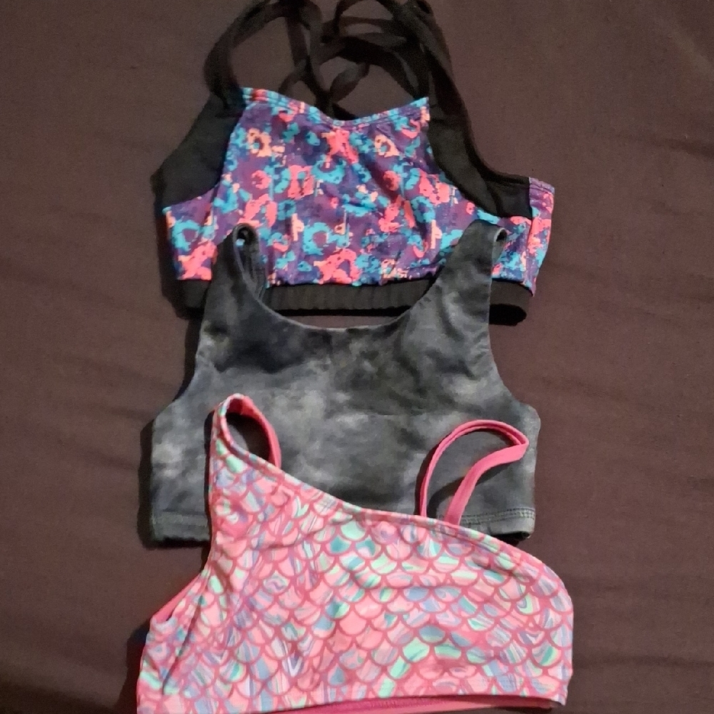 Little Girls Colorful Sports Bra Set